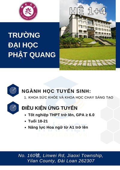 TUYỂN SINH TRƯỜNG ĐẠI HỌC PHẬT QUANG 